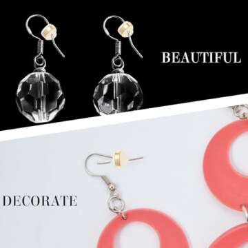 Heart Silicone Earring Backs 100Pcs Secure Comfortable Replacement