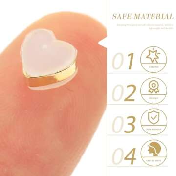 Heart Silicone Earring Backs 100Pcs Secure Comfortable Replacement