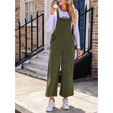Stylish Happy Sailed Corduroy Overalls for Women