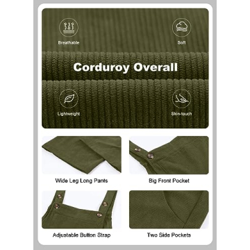 Stylish Happy Sailed Corduroy Overalls for Women