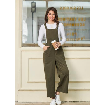 Stylish Happy Sailed Corduroy Overalls for Women