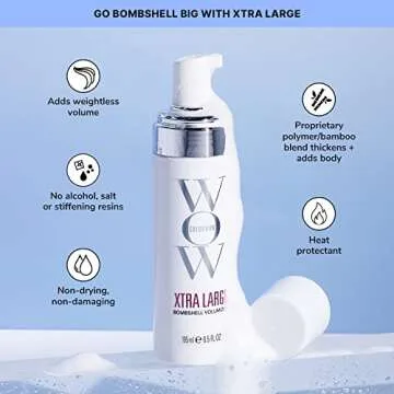 COLOR WOW Long-Lasting Blowout Bundle- Blowouts that last for days| Go big with XTRA LARGE Volumizer and go frizz-free with DREAM COAT anti-frizz spray| heat protection