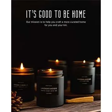 Craft & Kin Vintage Leather Candle | 45 Hour Burn | Gift for Men