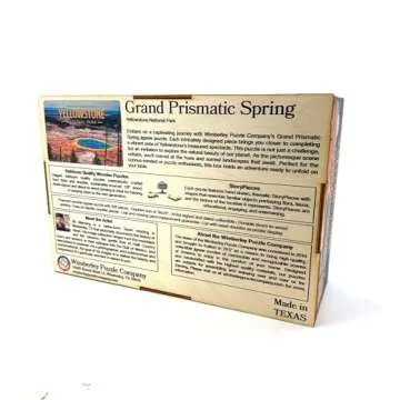 Yellowstone Grand Prismatic Spring - 500-Piece Wooden Jigsaw Puzzle - Artist-Signed, Eco-Friendly, Made in USA