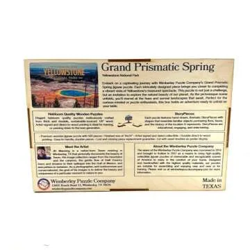 Yellowstone Grand Prismatic Spring - 500-Piece Wooden Jigsaw Puzzle - Artist-Signed, Eco-Friendly, Made in USA