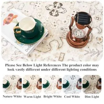 HILORUUG Washable Area Rug 8x10 - Bedroom Living Room Large Indoor Rugs Soft Oriental Vintage Rugs N...