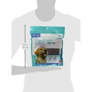 Virbac CET Veggiedent FR3SH Tartar Control Chews for Large Dogs Over 66 Pounds, Plant-Based Formula, 30 Count Bag