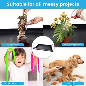 Onlysuki Extra Large Repotting Mat for Indoor Plants Transplanting and Dirt Control, Foldable Waterproof Succulent Potting Mat, Gardening Gifts for Plant Lovers (43.5"x29.5")