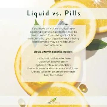 Herb-Science Liquid Vitamin B1 Drops - Daily Thiamine Supplement to Support Digestion, Nervous System, Heart Health, Stress Relief, Natural Energy Booster - 500% DV, 36 Servings per Bottle - 1 fl. oz.