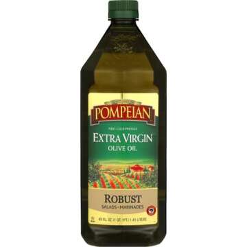 Pompeian Robust Extra Virgin Olive Oil, First Cold Pressed, Full-Bodied Flavor, Perfect for Salad Dressings & Marinades, 48 FL. OZ.