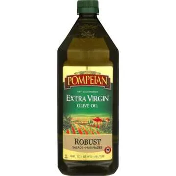 Pompeian Robust Extra Virgin Olive Oil, First Cold Pressed, Full-Bodied Flavor, Perfect for Salad Dressings & Marinades, 48 FL. OZ.
