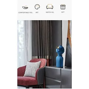 Ubrand Figurines Home Décor Environmental Resin Statue Modern and Creative Sculpture Art Gift Blue