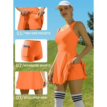 ATTRACO Athletic Dress with Pockets for Women