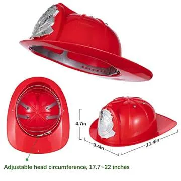 Kid's Fireman Firefighter Costume Toys with Complete Accessories for Boys and Girls Birthday Halloween Party Dress Up Red 6-7 Years)