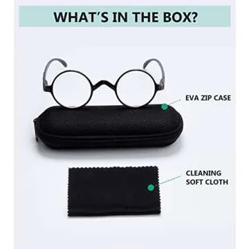 Eyekepper Round Glasses Stylish Vintage Frames for Comfort