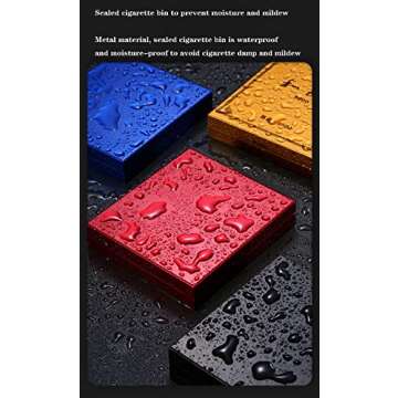 XNKL Red Lightweight Aluminium Cigarette Case, Modern Elegance Holds 20 Cigarettes, Cigarette Protective Cover Box for Men Women(Size:109.52cm,Color:Red)