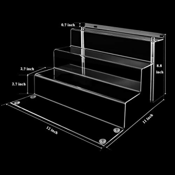LileZbox Acrylic Display Shelf for Figures | 4-Step Stand