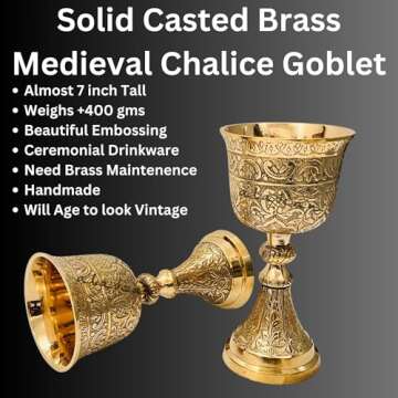 ALADEAN Vintage Chalice Goblet | Royal King Arthur Wine Cup