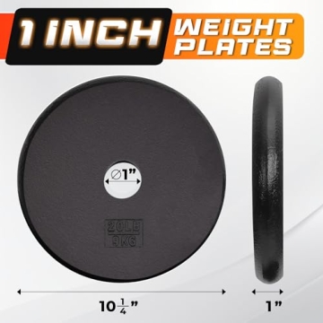 Durable Yes4All Cast Iron Weight Plates for Strength Training