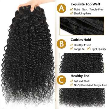 Human Hair Bundles 12A Brazilian Water Wave Hair - 16 18 20 Inches