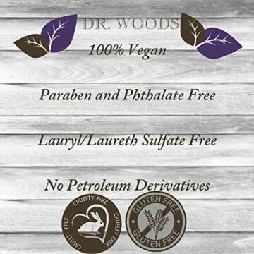 Dr. Woods Raw Black Liquid Body Wash - Eco-Friendly & Natural Care