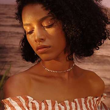 Fettero Cute Choker Necklace for Women Colorful Daisy Flower Choker Cute Chain Choker Necklace Delicate Fashion Gold Dainty Simple Necklace for Women Jewelry Gifts - Lucky Star