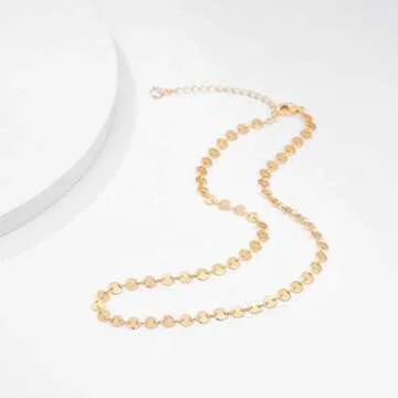 Fettero Cute Choker Necklace for Women Colorful Daisy Flower Choker Cute Chain Choker Necklace Delicate Fashion Gold Dainty Simple Necklace for Women Jewelry Gifts - Lucky Star