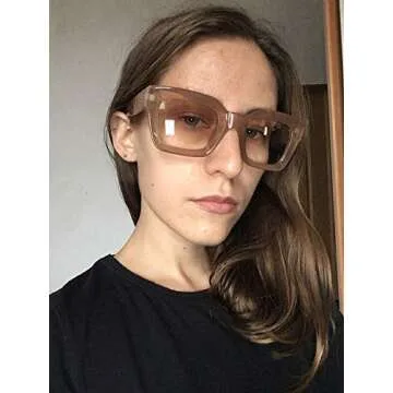 FEISEDY Vintage Women Sunglasses Chunky Square UV400