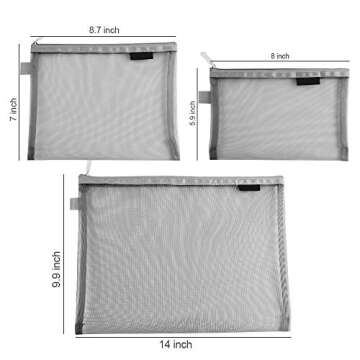 Topfinder Clear Cosmetic Bags Zip Makeup Mesh Bags Pencil Case Pouch Travel Toiletry Kit Set Storage...