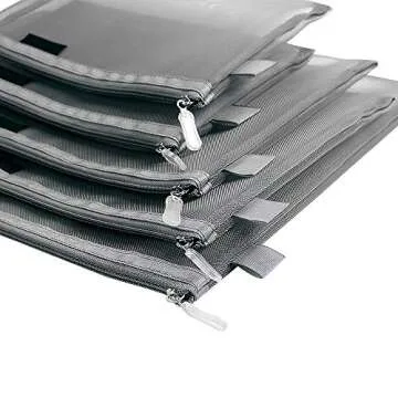 Topfinder Clear Mesh Bags Set for Makeup & Storage Solutions