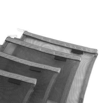 Topfinder Clear Mesh Bags Set for Makeup & Storage Solutions