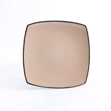 Gibson Elite Bella Soho Reactive Glaze Stoneware Dinnerware Set, Service for 4 (16pc), Taupe