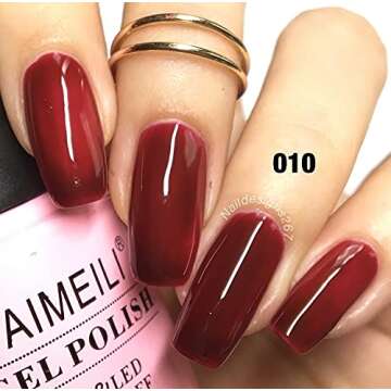 AIMEILI Gel Nail Polish - 21 Days High Gloss Red Vixen