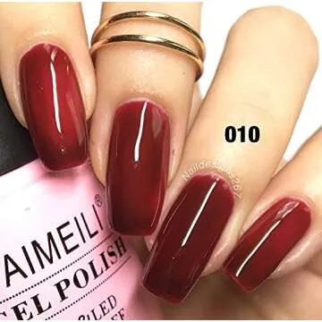 AIMEILI Gel Nail Polish - 21 Days High Gloss Red Vixen