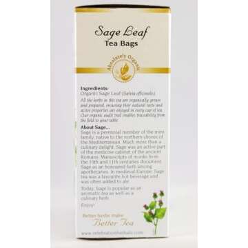 CELEBRATION HERBALS Sage Leaf Organic 24 Bag, 0.02 Pound