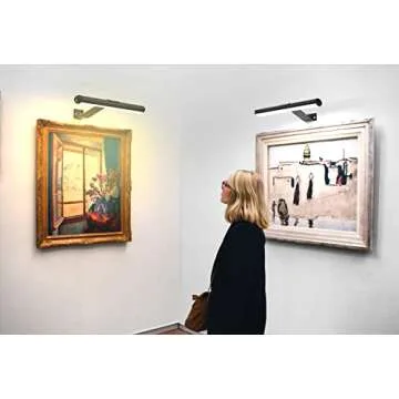 Arixinks Picture Light with Remote,Battery Painting Light with 3 Lighting Colors Rechargeable,Art Light Display Wall Light with Dimmable Timer, Full Metal Picture Light for Picture Gallery Dart