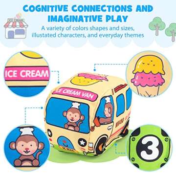 SYNARRY Soft Car Toys for 1 Year Old Boy, Baby Boy Toys 6 to 12 Months 12-18 Months, Kid Toy Cars for 1 Year Old Boys Infant with 1 Mat/Storage Bag, 1st Birthday Gifts for Toddler Toys Age 1(9 Sets)