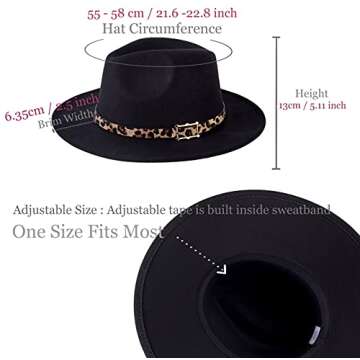 Chic Nakiwi Women's Wide Brim Fedora Panama Hat