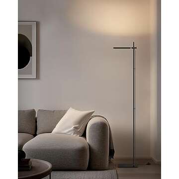 VISDANFO Modern Floor Lamp, 360 Degree Rotation Sky LED Floor lamp Office Lighting, Bright LED Stand...