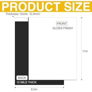 JINGZHAN Printable Magnetic Sheets - 30 Glossy White Sheets - Make fridge magnets, Personality Label...