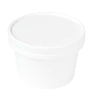 LIDS ONLY: Coppetta Lids For 4 Ounce Ice Cream Cups, 50 No-Leak Lids For Treat Cups - Cups Sold Sepa...
