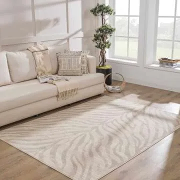 Hauteloom Manteca Zebra Print Runner Rug for Indoor Spaces