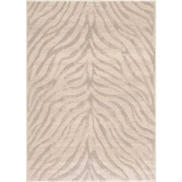 Hauteloom Manteca Zebra Print Runner Rug for Indoor Spaces
