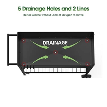 Highpro Raised Bed Garden with Wheels and Legs, Mobile Planter Box Elevated on Wheels Portable Planter Cart Outdoor Indoor for Vegetable Herbs Potted Plants Flowers