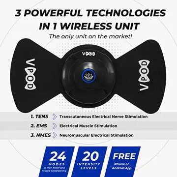 VPOD Wireless TENS Unit - EMS Muscle Stimulator for Relief