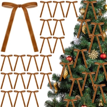 Elegant Glitinsel Velvet Bows for Christmas & Weddings