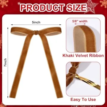 Elegant Glitinsel Velvet Bows for Christmas & Weddings