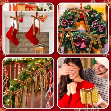 Elegant Glitinsel Velvet Bows for Christmas & Weddings