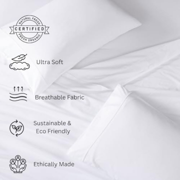 LANE LINEN Organic Cotton Queen Sheet Set - Luxury Sleep