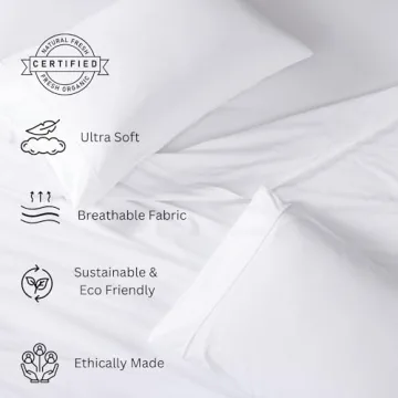 LANE LINEN Organic Cotton Queen Sheet Set - Luxury Sleep